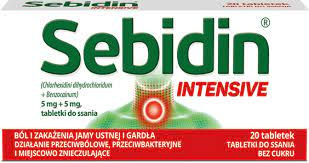 Sebidin intensive x 20 tabletek do ssania  DATA WAŻNOŚCI 31.03.2025