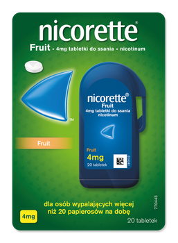 NICORETTE FRUIT 4 MG 20 TABLETEK DO SSANIA 