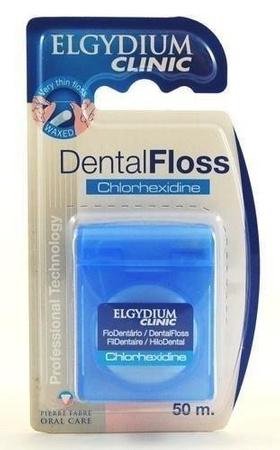ELGYDIUM Nić dentystyczna z chlorheksydyną 50 m