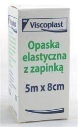 VISCOPLAST Opaska elastyczna z zapinką (5m x 8cm) x 1 sztuka