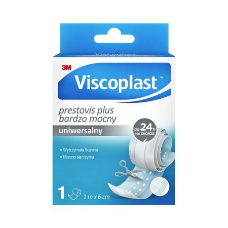 Viscoplast Prestovis Plus plaster do cięcia bardzo mocny, biały 1 m x 6 cm, 1 sztuka
