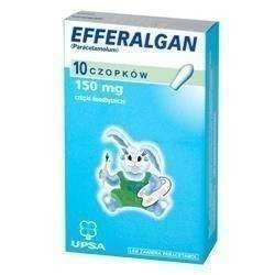 Efferalgan 150mg x 10 czopków DATA WAŻNOŚCI 31.03.2026