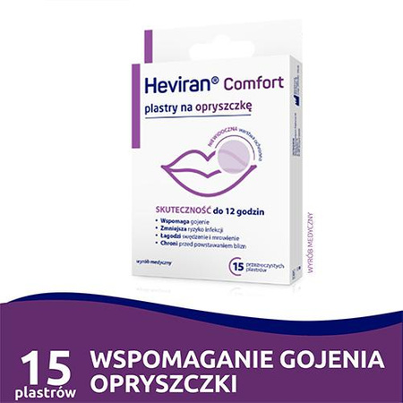 Heviran Comfort Plastry na opryszczkę x 15 sztuk