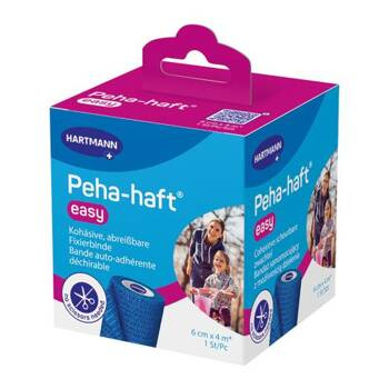 Hartmann Peha-haft Easy Opaska podtrzymująca niebieska 6cm x 4m