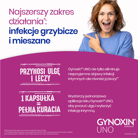 Gynoxin Uno x 1 kapsułka dopochwowa