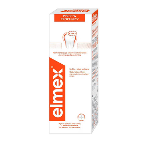 ELMEX Płyn do płukania jamy ustnej przeciw próchnicy, 400ml