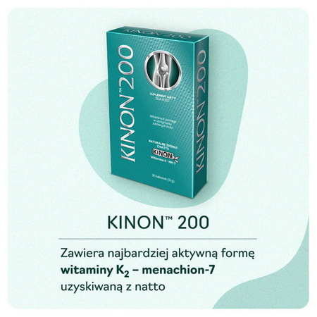 Kinon 200 - witamina K2 z natto 200 μg (MK-7) - 30 tabletek 