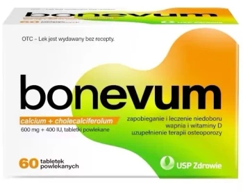 Bonevum 600 mg + 400 IU, 60 tabletek powlekanych
