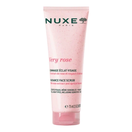 NUXE Very Rose Gommage Éclat Visage peeling do twarzy rozświetlający , 75 ml