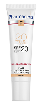 PHARMACERIS F Fluid kryjący do cery naczynkowej SPF20 - Nude 30ml