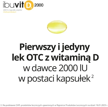 IBUVIT D3 2000 x 60 kapsułek miękkich