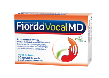 Fiorda® Vocal MD o smaku pomarańczowym x 30 pastylek do ssania