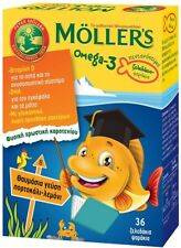 Mollers Omega-3 Rybki pomarańczowo- cytrynowy smak x 36 sztuk 