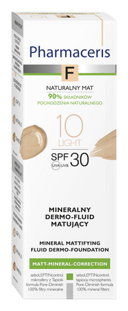 PHARMACERIS F Mineralny Dermo -Fluid matujący SPF30 LIGHT10 30ml