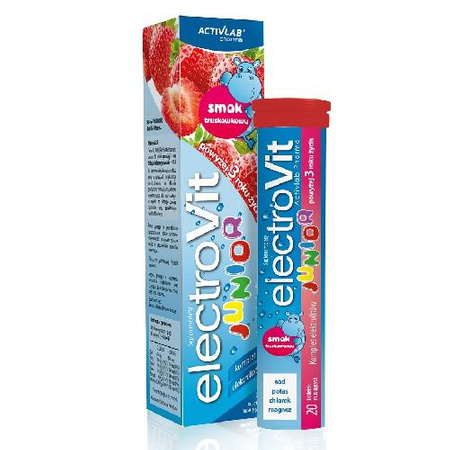 Electrovit Junior Smak Truskawkowy Activlab , 20 Tabletek Musujących