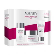 Zestaw Agenity Menoperfect Łagodzący krem wypełniający na dzień SPF 20, 50 ml + Odżywczy krem wypełniający na noc 25 ml + Łagodzący tonik nawilżający 50 ml