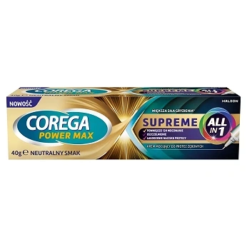 COREGA POWER MAX SUPREME ALL-IN 1, krem mocujący neutralny smak 40 g
