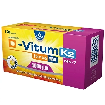 D-Vitum K2 forte MAX 4000 j.m., 120 kapsułek
