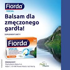 Fiorda VOCAL, pastylki do ssania o smaku pomarańczowym 30 sztuk