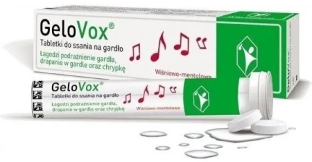 Gelovox wiśniowo - mentolowy smak, 10 tabletek do ssania