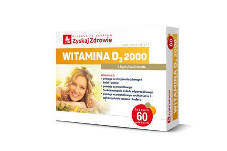 WITAMINA D3 2000 ZYSKAJ ZDROWIE x 60 kapsułek