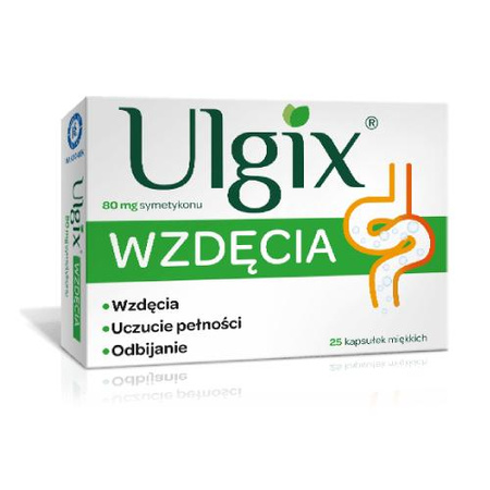 Ulgix Wzdęcia kapsułki miękkie 80mg 25 sztuk