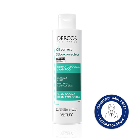 Szampon dermatologiczny Vichy Dercos Technique Oil Control Shampoo do włosów przetłuszczających się 200 ml