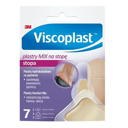 VISCOPLAST Plastry MIX na stopę *7