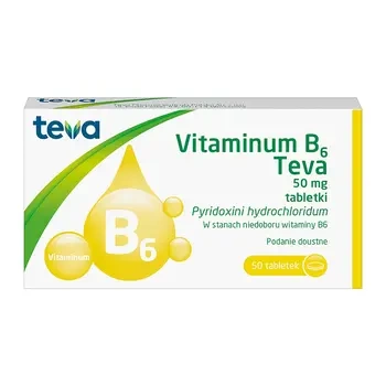 VITAMINUM B6 TEVA 50mg x 50 tabletek