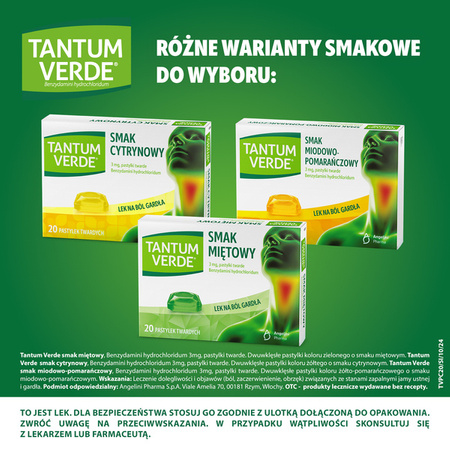 Tantum Verde pastylki smak cytrynowy x 20 sztuk