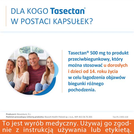 Tasectan 500 mg15 kapsułek