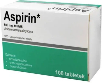 Aspirin tabletki 500mg x 100 sztuk  import równoległy