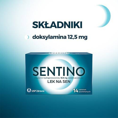 Sentino Lek Na Sen 12,5mg, 14 tabletek powlekanych