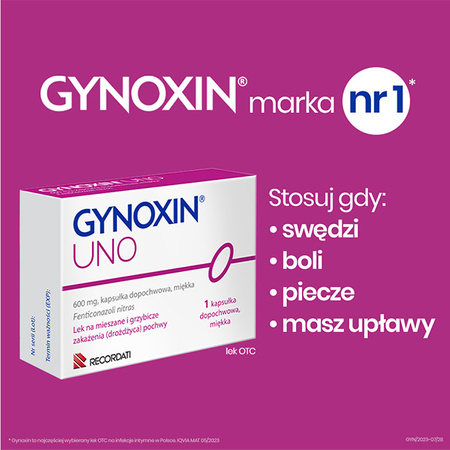 Gynoxin Uno x 1 kapsułka dopochwowa