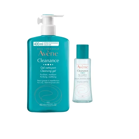 Avène Cleanance Zestaw Żel Oczyszczający 400ml + Woda Micelarna 100ml