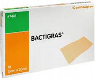 Bactigras opatrunek parafinowy z chlorheksydyną 15cm x 20cm,  1sztuka