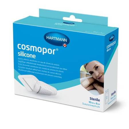 COSMOPOR Silicone opatrunek samoprzylepny 10x8cm, 5sztuk