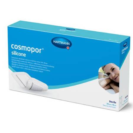 COSMOPOR Silicone opatrunek samoprzylepny 20x10cm, 5sztuk