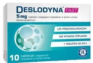 Deslodyna Fast Junior  2,5mg x 10 tabletki ulegające w jamie ustnej 