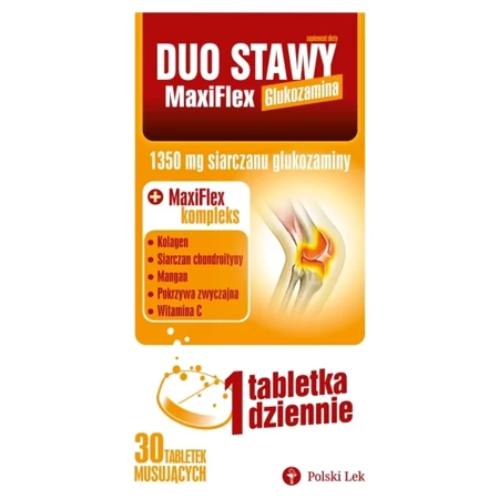 Duo Stawy MaxiFlex Glukozamina x 30 tabletek musujących