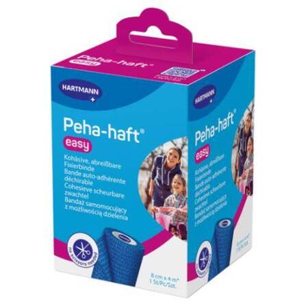 Hartmann Peha-haft Easy Opaska podtrzymująca niebieska 8cm x 4m