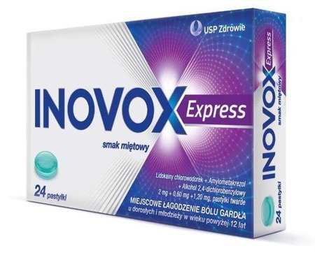 Inovox Express sm.miętowym pastyl.*24