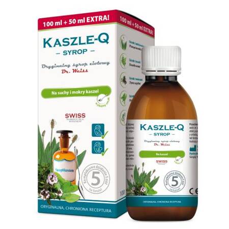 Kaszle-Q Syrop Ziołowy Na Suchy I Mokry Kaszel, 150ml