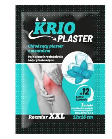 Krio Plaster Chłodzący Plaster z mentolem, 20 sztuk