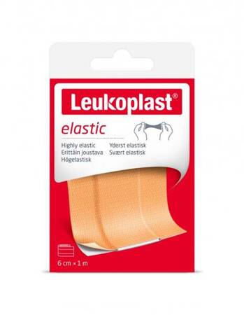 Leukoplast elastic, plaster do cięcia z opatrunkiem, 1 szt. 6cm x 1m