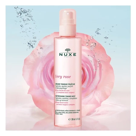 Nuxe Very Rose, mgiełka do twarzy tonizująca, 200 ml