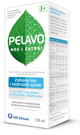 PELAVO NOS I ZATOKI syrop 120 ml DATA WAŻNOŚCI 30.09.2024