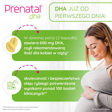 Prenatal DHA (kwasy omega – 3: DHA + EPA) – w ciąży i podczas karmienia piersią, 30 kapsułek