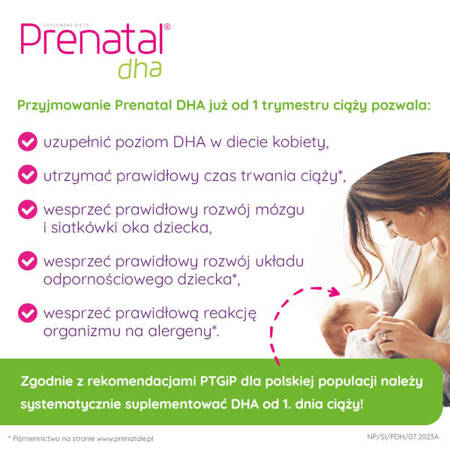 Prenatal DHA (kwasy omega – 3: DHA + EPA) – w ciąży i podczas karmienia piersią, 30 kapsułek