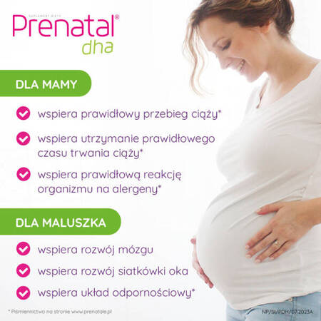 Prenatal DHA (kwasy omega – 3: DHA + EPA) – w ciąży i podczas karmienia piersią, 30 kapsułek